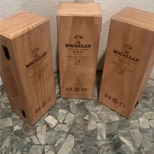 🥃MACALLAN 21 WHISKEY WOODEN BOX